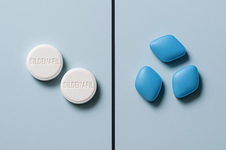 Sildenafil and Viagra comparison highlighting key differences between the two medications