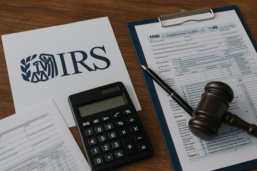 IRS tax document with overdue stamp and calculator representing common taxpayer problems
