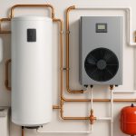 Modern home water heater system showcasing energy-efficient heating technology solutions