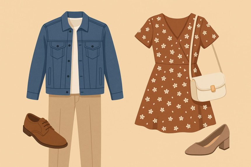 Stylish couple showcasing coordinated outfits for matching fashion inspiration