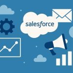 Salesforce Marketing Cloud dashboard with analytics charts illustrating business marketing solutions