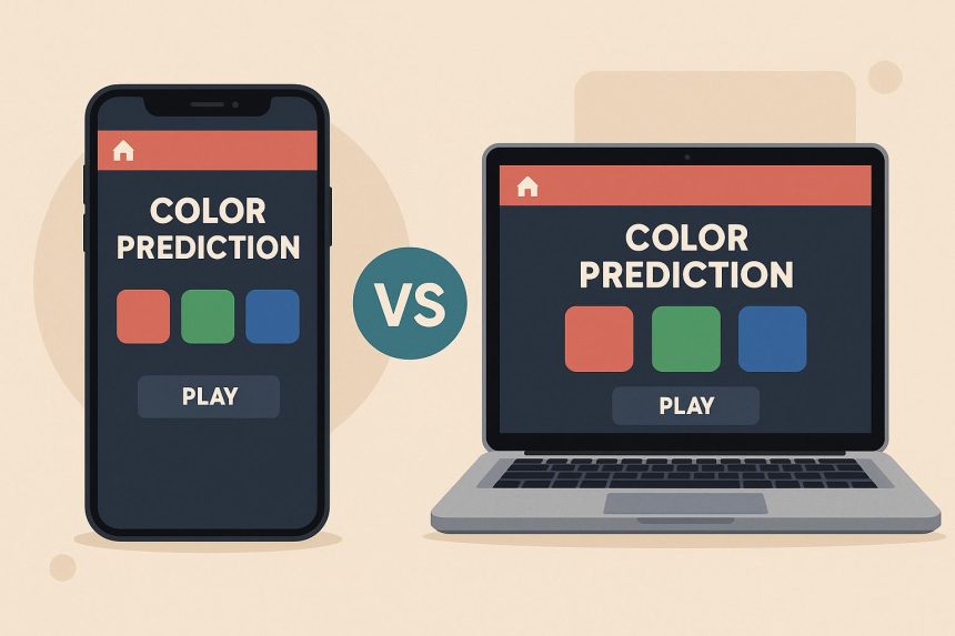 Comparison of app-based and web-based platforms for online color prediction games