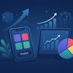 Colorful digital interface with vibrant color wheels representing future of online prediction games