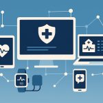 Smart healthcare platform interface connecting care teams for efficient patient management