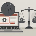 Broken piggy bank and increasing website expenses illustrating hidden costs of cheap management services