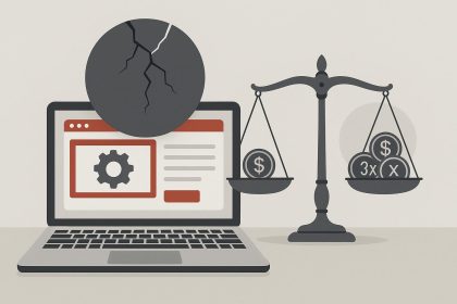 Broken piggy bank and increasing website expenses illustrating hidden costs of cheap management services