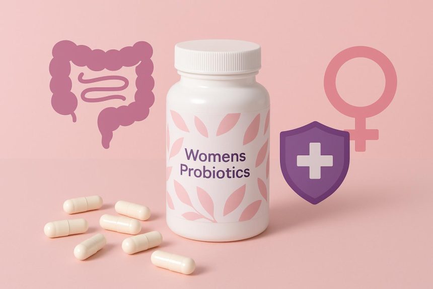 Women's probiotics supplements supporting gut health, immunity, and hormone balance