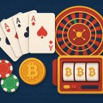 Cryptocurrency casino interface featuring provably fair gaming options and digital coins