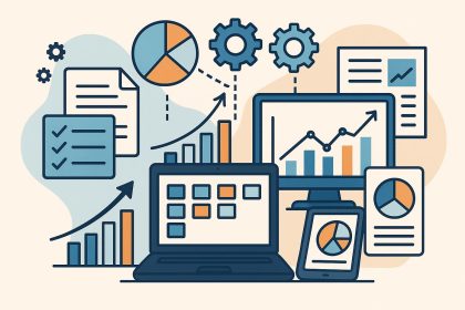 Project portfolio management software dashboard displaying analytics for improved business operations