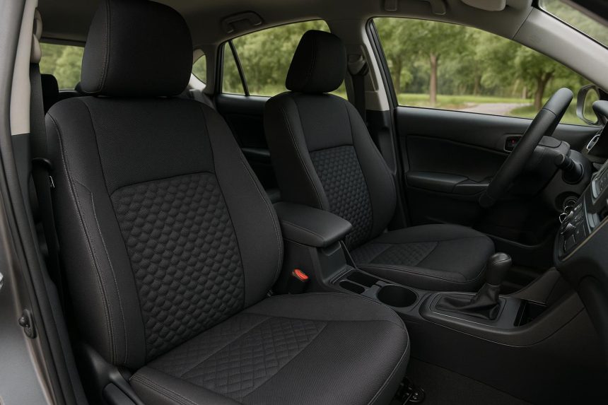 Custom car seat covers protecting vehicle interior, highlighting durability and long-term savings