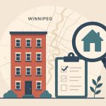 Modern Winnipeg apartment buildings with rental signs, representing stress-free apartment searching
