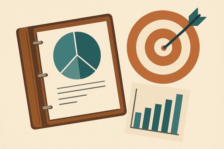 Financial portfolio analysis with charts and documents, representing strategies for new investment goals