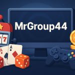 MrGroup44 logo displayed with vibrant gaming elements symbolizing rise in online gaming industry