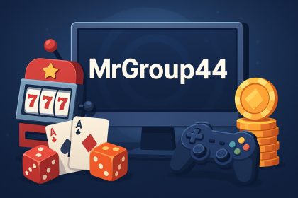 MrGroup44 logo displayed with vibrant gaming elements symbolizing rise in online gaming industry