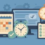Dashboard showcasing scheduling and time tracking software tools for business efficiency