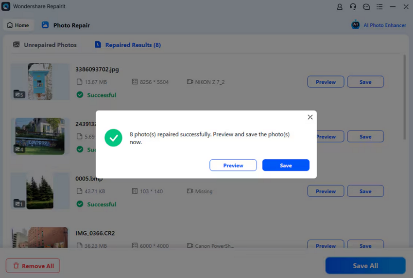 download repaired photos