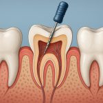 Dental X-ray highlighting tooth decay, illustrating signs a North Austin dentist may recommend root canal