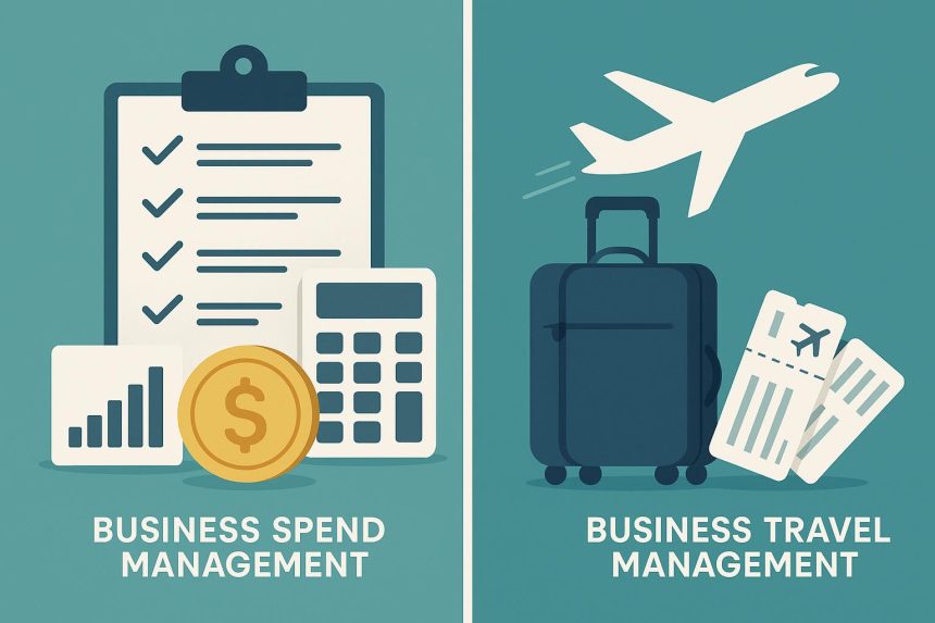 Comparison of business spend management and travel management concepts for finance teams