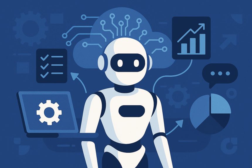 AI agents streamlining business operations, automating tasks, and enhancing decision support systems