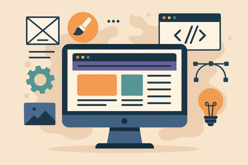 Modern website layout showcasing cutting-edge web design trends and innovative digital elements