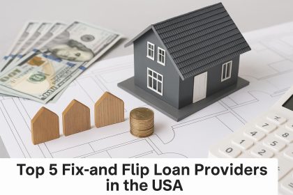 Modern suburban homes with "For Sale" signs representing fix and flip real estate investment in USA