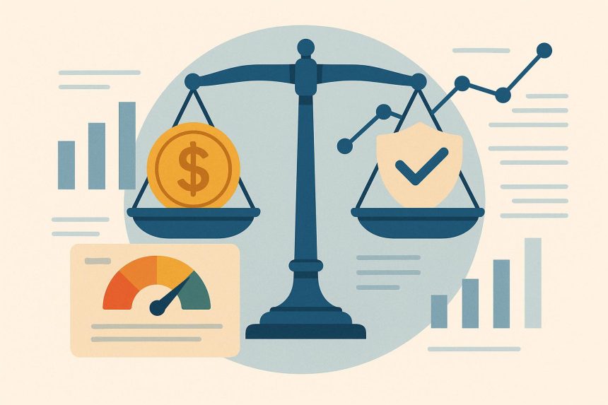 Abstract fintech graphics symbolizing fair credit access and equality in a data-driven economy