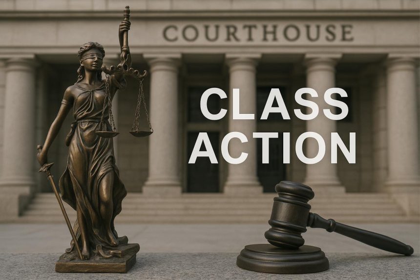 Los Angeles courthouse with legal documents symbolizing class action advocacy and legal support