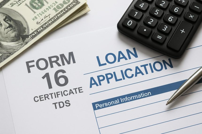Form 16 document highlighting its role in loan approval and financial verification process