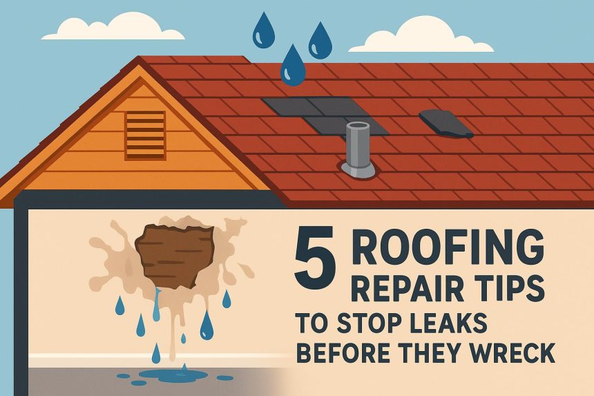 Contractor sealing roof shingles to prevent leaks and protect drywall from water damage