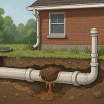 New Haven residential neighborhood near sewer drains, highlighting signs of potential sewage issues