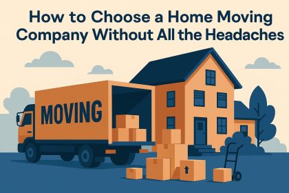 Professional movers loading boxes into a moving truck for a stress-free home relocation
