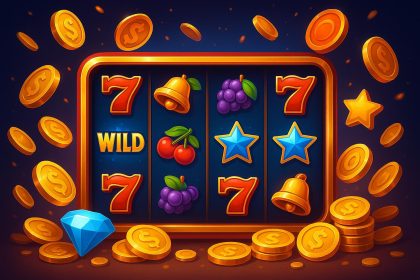 Colorful online slot machine reels displaying bonus features and symbols for winning strategies