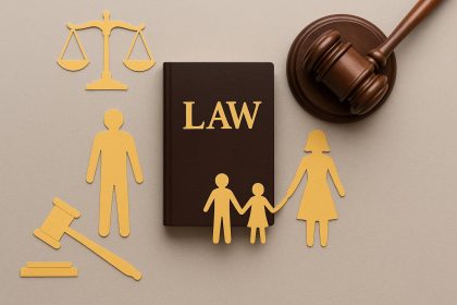 Gavel and legal documents symbolizing family law rights and legal guidance