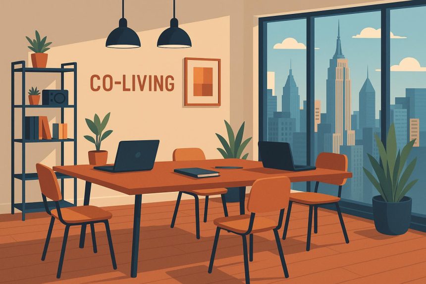 Modern co-living space in NYC fostering collaboration among urban entrepreneurs