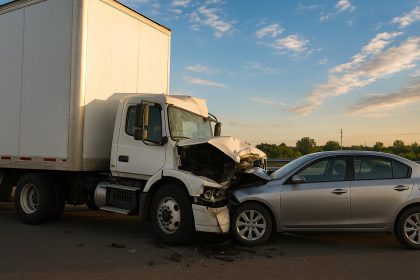 Overturned truck on Orange County highway highlighting accident risks and victim compensation rights