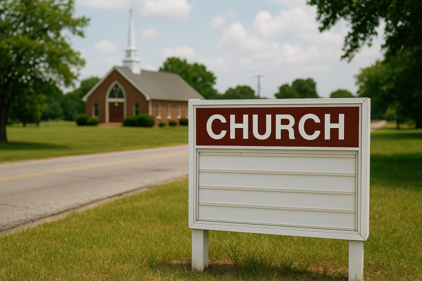 Church sign placement tips illustrated with outdoor signage for effective visibility and messaging