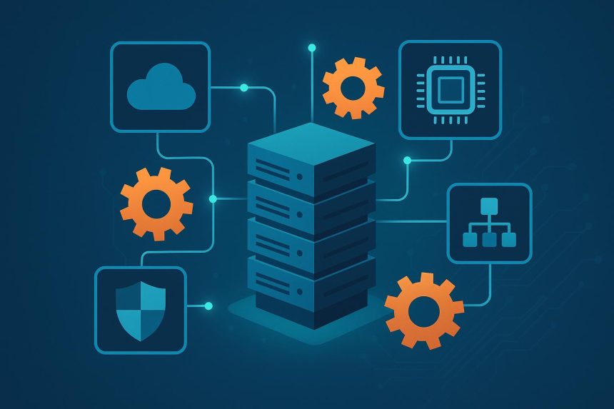 Modern data center with interconnected servers illustrating advanced IT infrastructure optimization