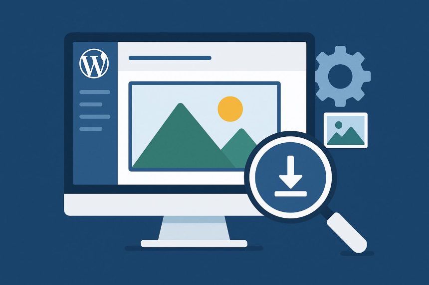 WordPress dashboard displaying top image optimization plugin icons and performance graphs