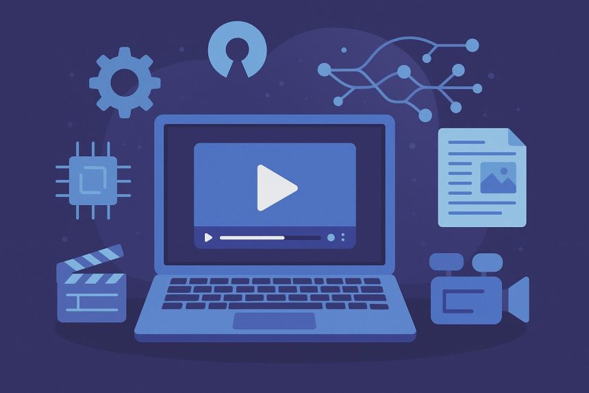Open source AI generating digital video content with innovative technology elements