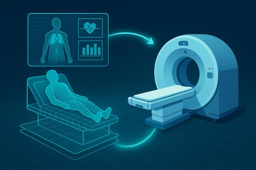 Virtual replica of medical devices in hospital setting illustrating digital twin technology