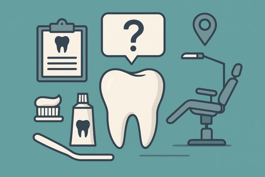 Dental clinic reception with patient asking questions, Kitchener dentist consultation atmosphere