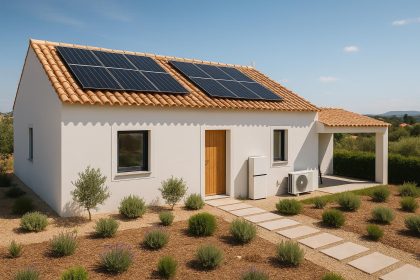 Modern smart energy home in Portugal with solar panels and green technology systems