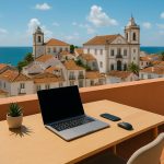 Modern coworking space and stylish apartment in Portugal supporting digital nomad remote work