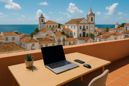 Modern coworking space and stylish apartment in Portugal supporting digital nomad remote work
