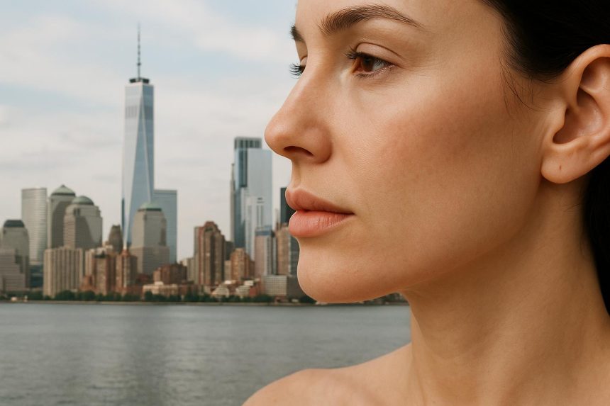 Surgeon performing deep plane facelift procedure in New York clinic for facial rejuvenation