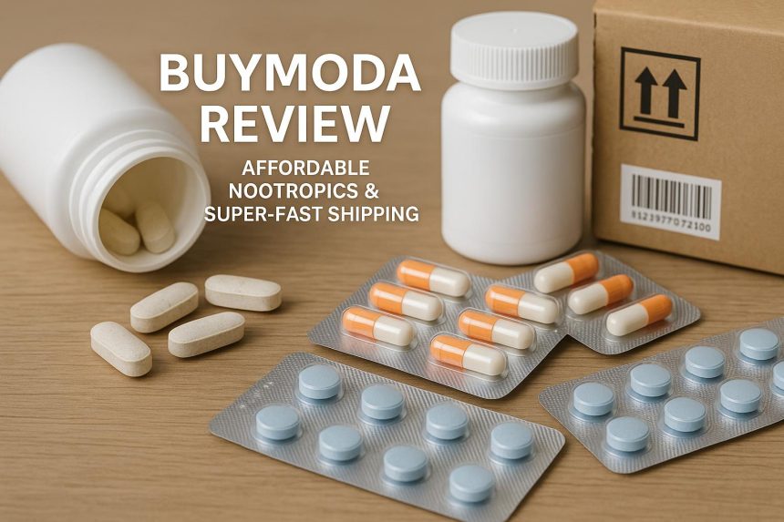 BuyModa online store showcasing affordable nootropics and fast global shipping options