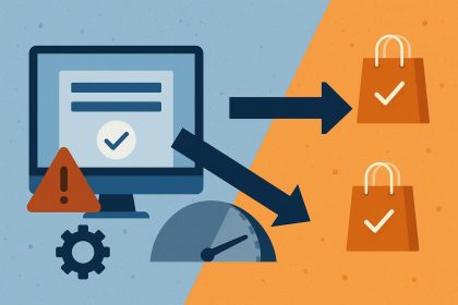Stalled user onboarding process with competitors highlighted as alternative options