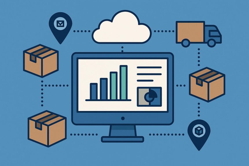 Dashboard visualizing centralized multi-carrier shipping data for strategic logistics decisions