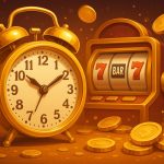Lucky player hitting jackpot on popular online slot game during peak winning hours