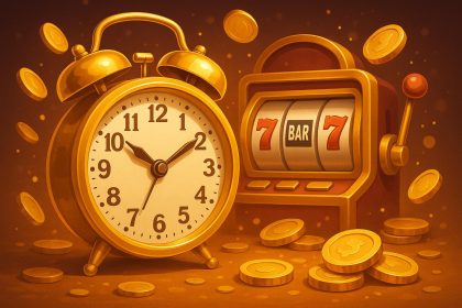 Lucky player hitting jackpot on popular online slot game during peak winning hours